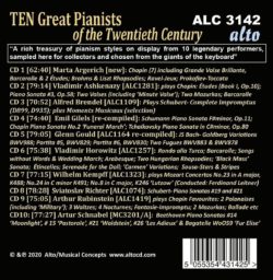 20世紀の10人の偉大なピアニストたち【激安10CD-BOX】10 Great Pianists of the 20th Century-2