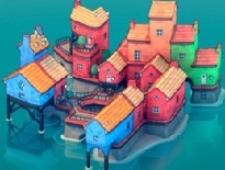 カラフルな水上街を建てるゲーム【Townscaper】